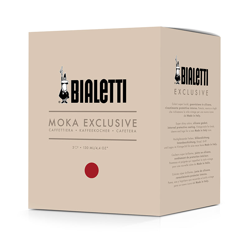 BIALETTI - Moka Exclusive 3 Cup - Red