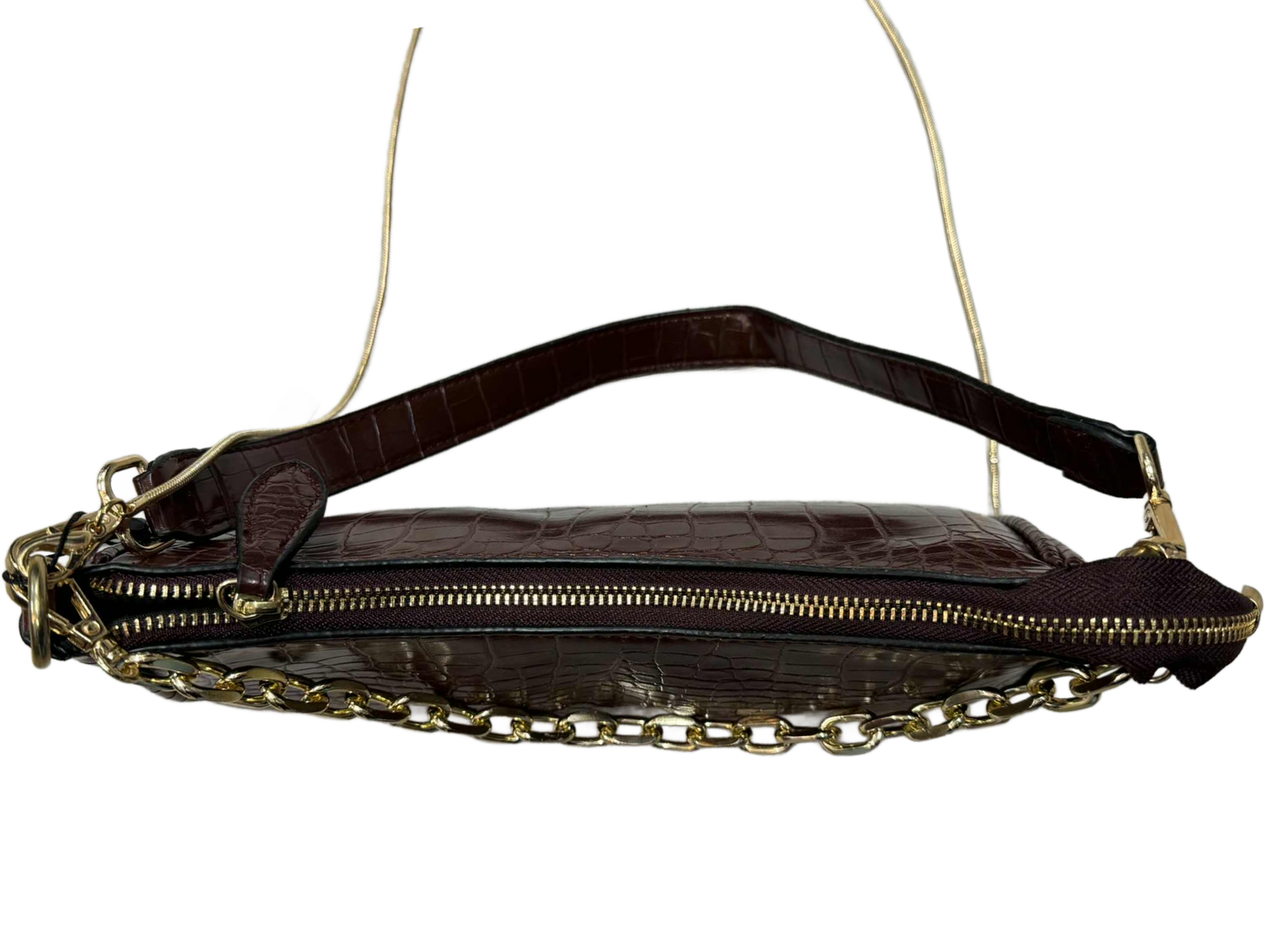 Tripp - Textured Shoulder Bag - Cherry Chocolate