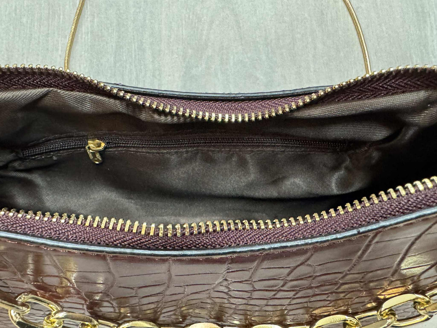 Tripp - Textured Shoulder Bag - Cherry Chocolate