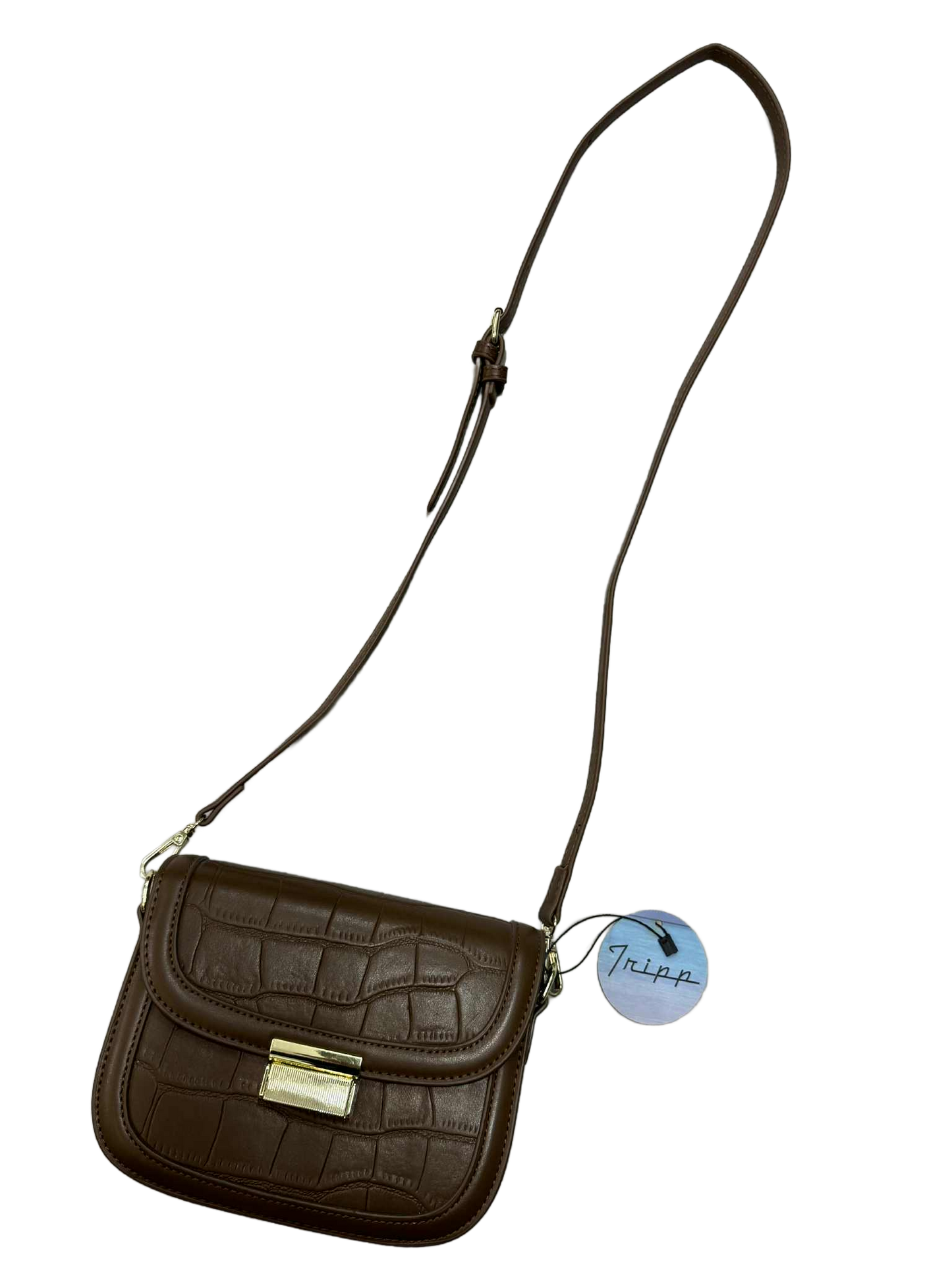Tripp - Textured Saddle Bag - Milk Chocolate