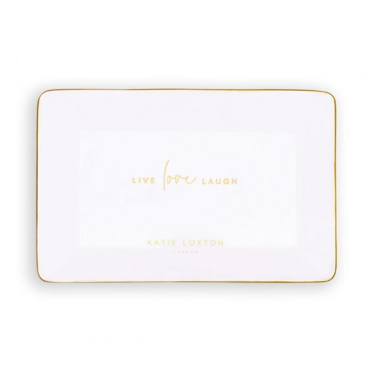 KATIE LOXTON - Rectangle Trinket Dish - Live Love Laugh
