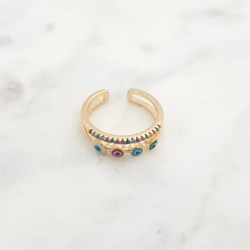 CHRYSALINI - RING - Mati Multi Eye & Multi Crystal