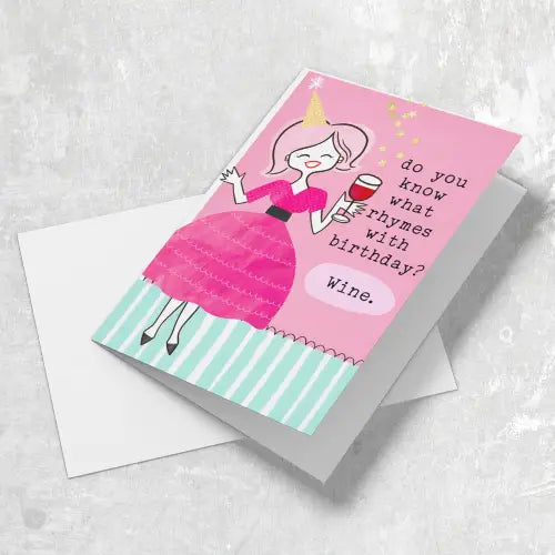 CARD - What Rhymes with Birthday