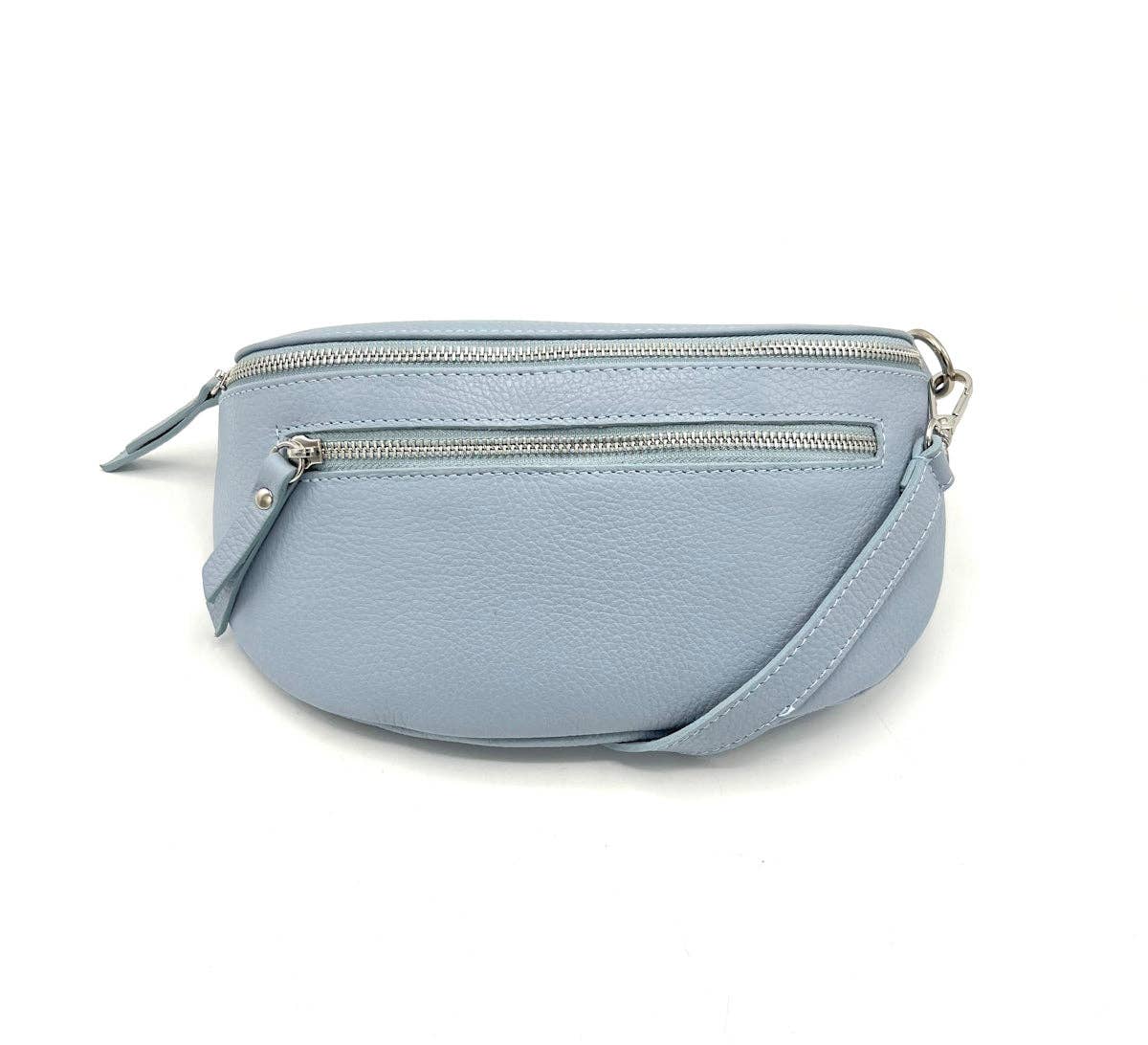 SUIE VALENTINI - Fanny Pack - Light Blue (Genuine Leather)