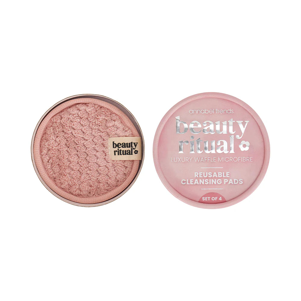 ANNABEL TRENDS - Beauty Ritual - Luxury Waffle Cleansing Pads - Dusty Pink - 4pc