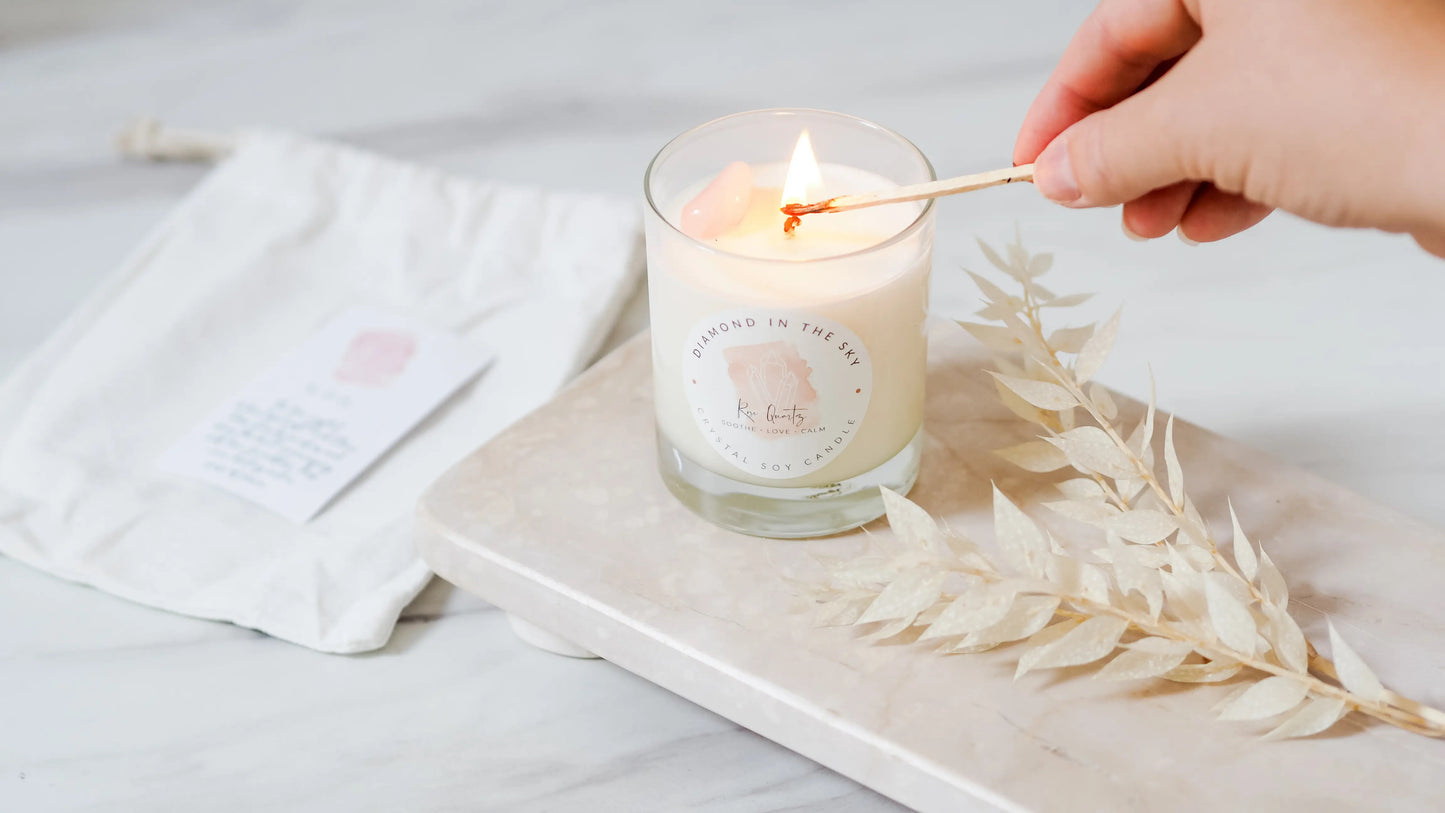 DIAMOND IN THE SKY - CRYSTAL CANDLE - select from 4 designs