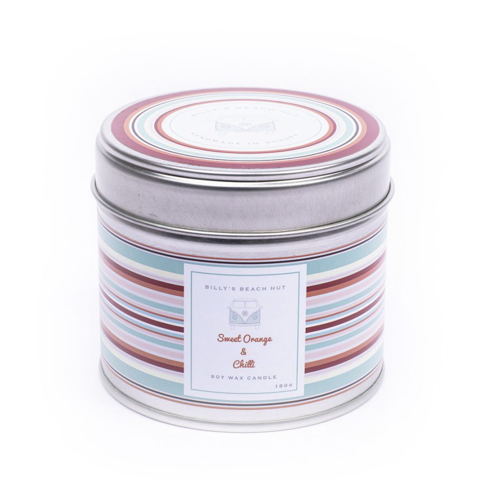 BILLY'S BEACH HUT - Candle in Tin - select from 12 scents