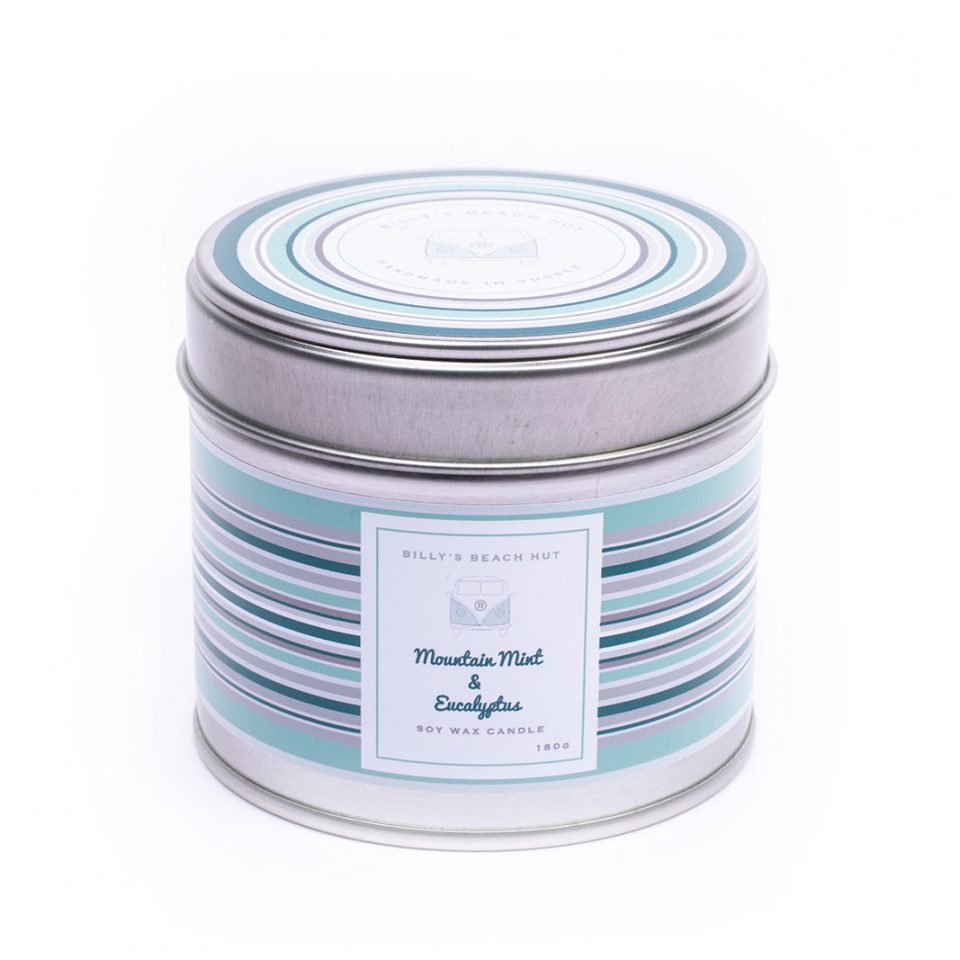 BILLY'S BEACH HUT - Candle in Tin - select from 12 scents