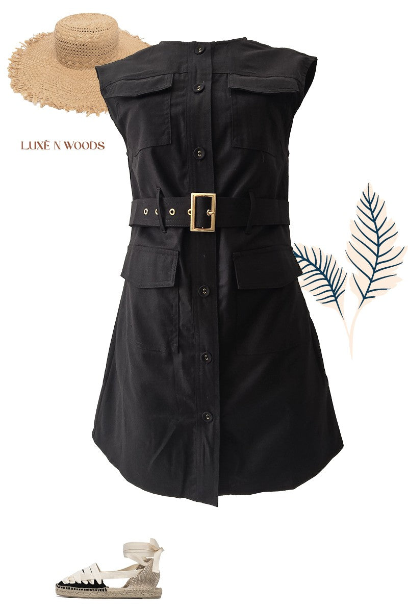 LUXE N WOODS - Safari Dress - Black