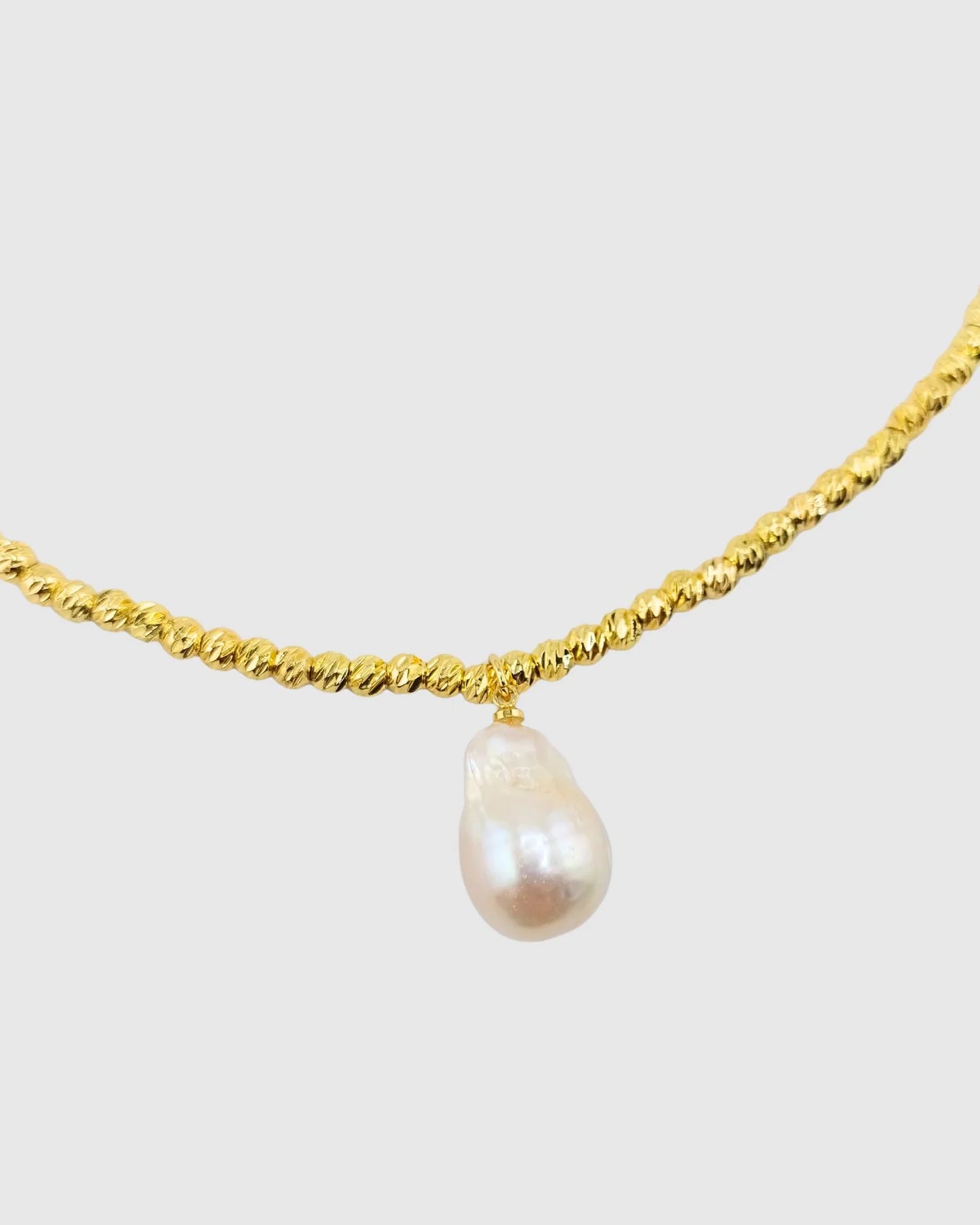 IZOA - NECKLACE - Odette Drop Freshwater Baroque Pearl Necklace