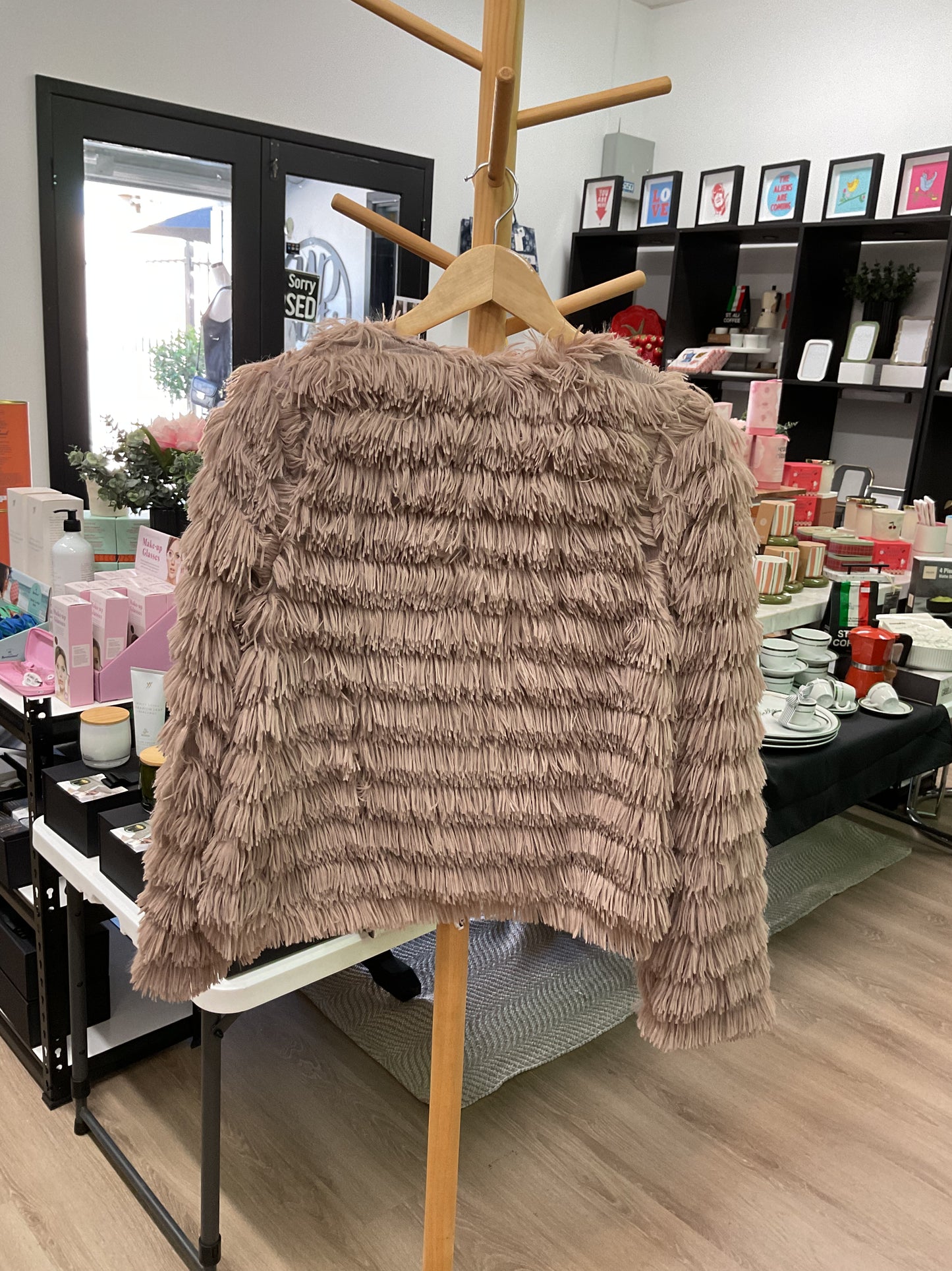 ROSEMARY - Faux Fur Jacket - Mocha