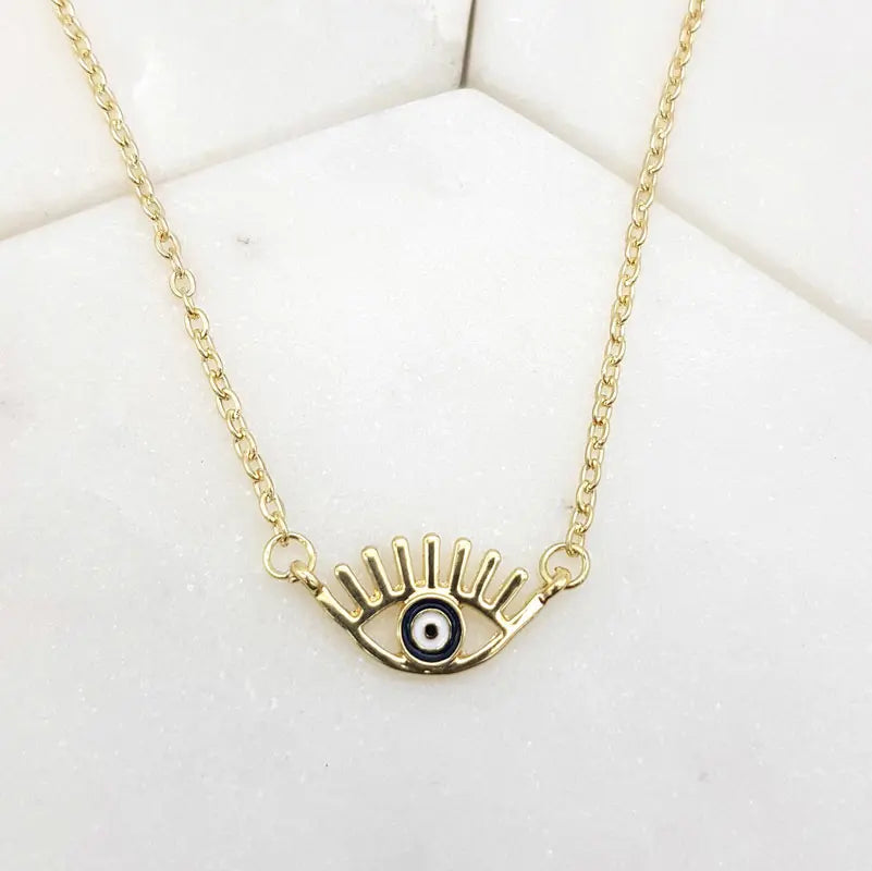 CHRYSALINI - NECKLACE - Large Mati Eye - Gold