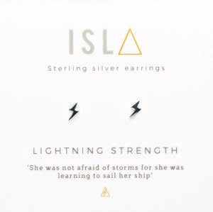 ISLA - Earrings - Lightning Strength - Silver