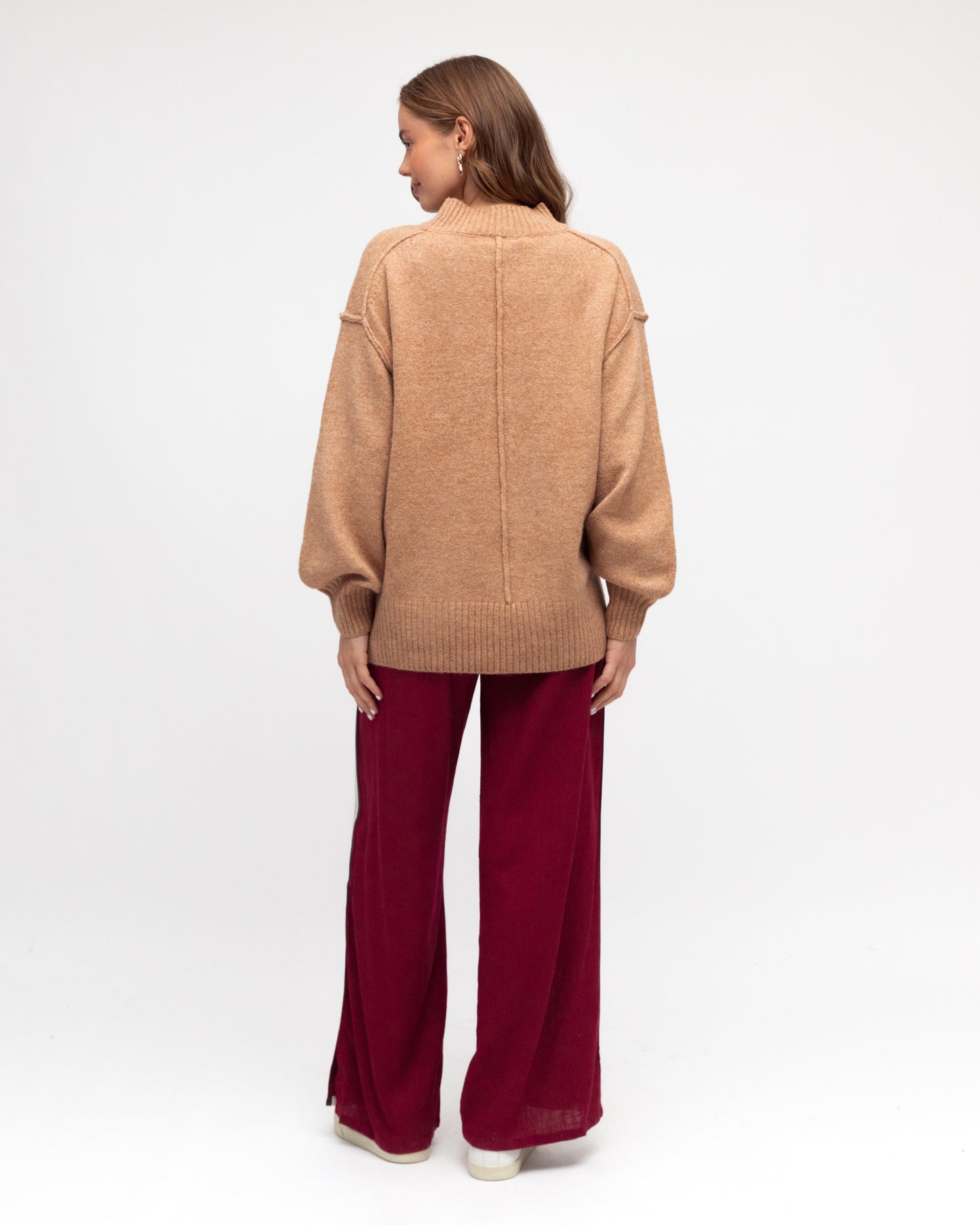 LABEL OF LOVE - Stripe Pants - Maroon