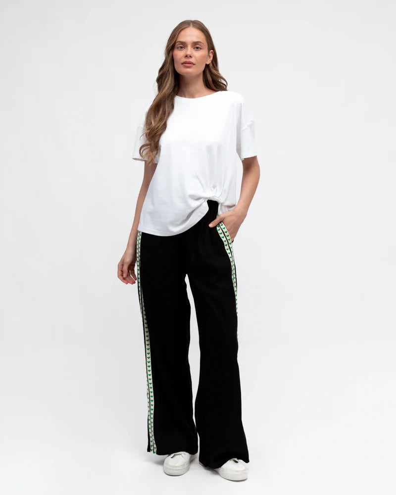 LABEL OF LOVE - Side Stripe Track Pants - Black