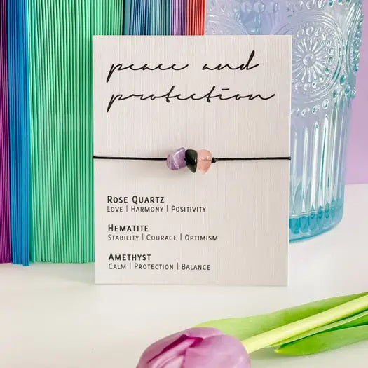 BY MOLLY & IZZIE - Crystal Bracelet - Peace & Protect