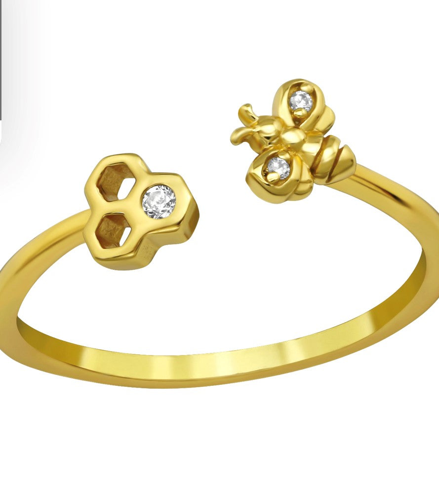 ISLA - Ring - Bee Hive - Gold