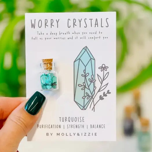 BY MOLLY & IZZIE - Worry Crystal - Turquoise