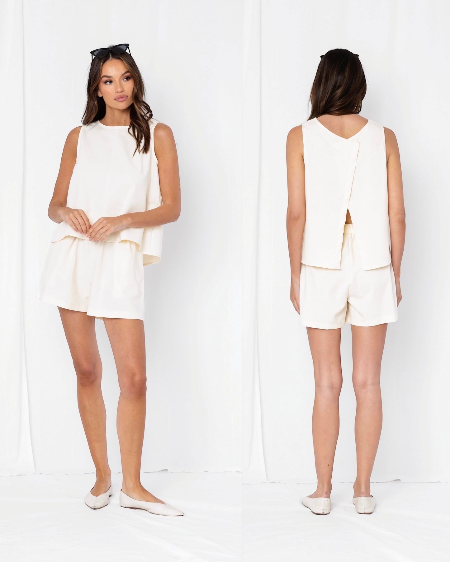 LOVE LILY THE LABEL - Venice Short Set - Cream