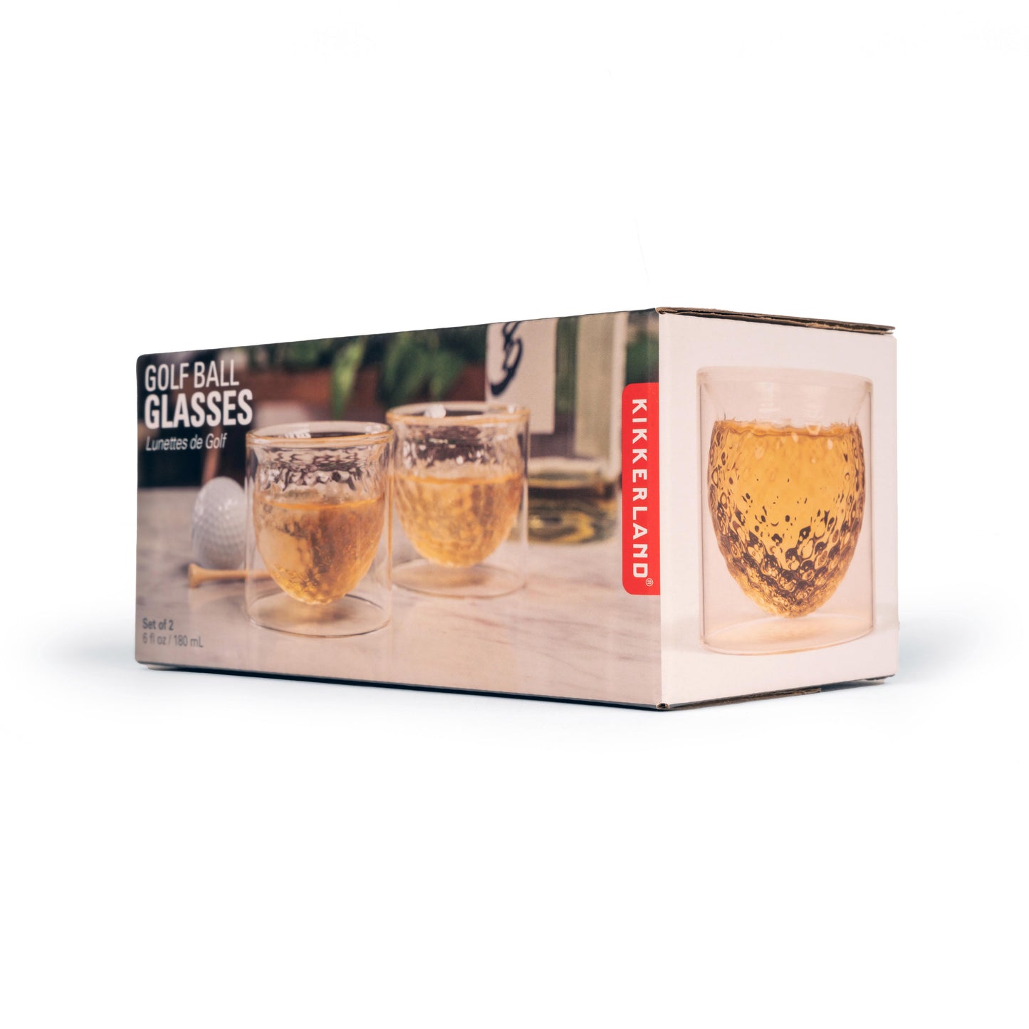 KIKKERLAND - Golf Ball Glasses 2pcs Set