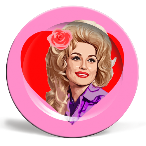 ART WOW - 8" Plate - "Dolly in Red Heart" by Dolly Wolfe