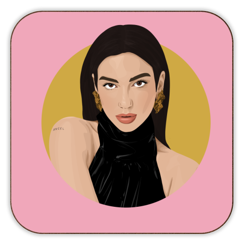 ART WOW - Coaster - "Dua Lipa" by Pink and Pip