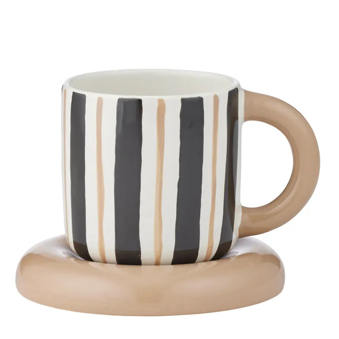 COAST TO COAST - Candy Cup & Saucer Blk/Nat