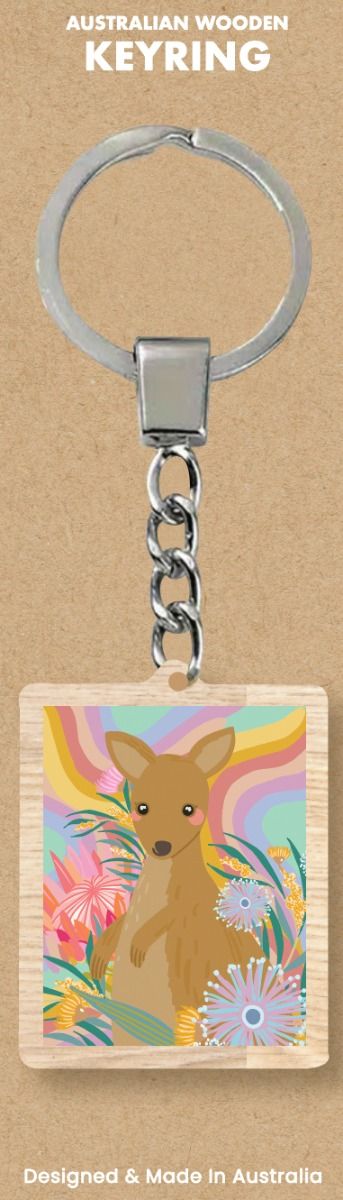 AERO IMAGES - Keyring - Rainbow Kangaroo