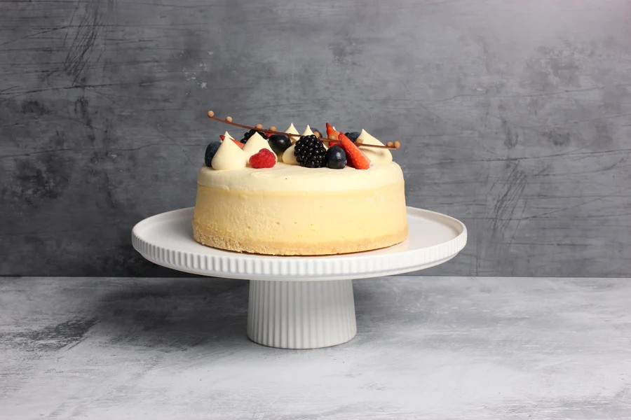 GABEL AND TELLER - Matte White Footed Cake Stand