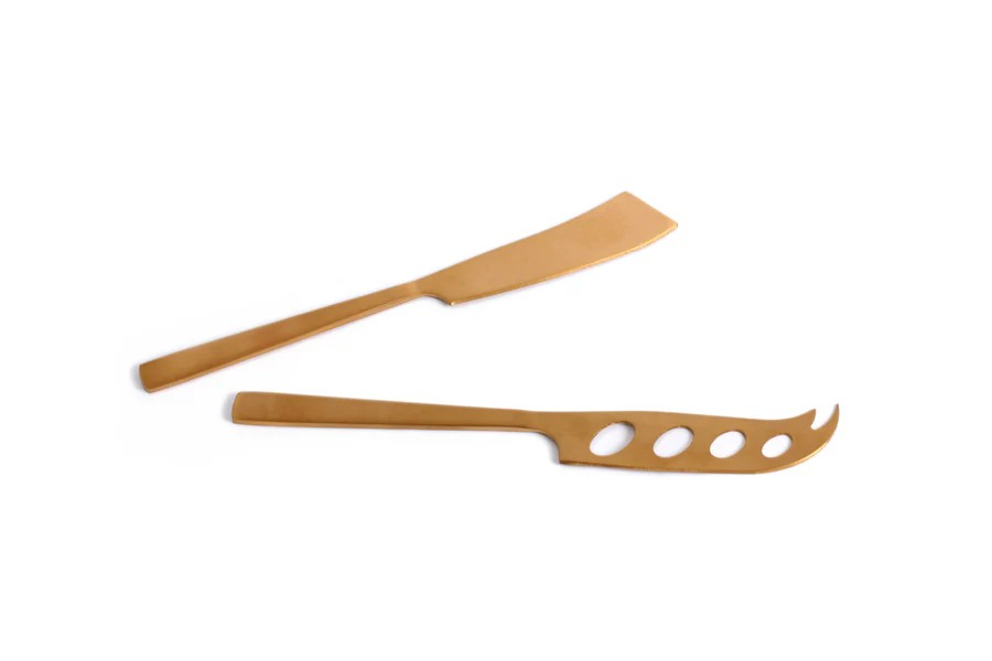 GABEL AND TELLER - Cheese Set - 2pc - Satin Copper