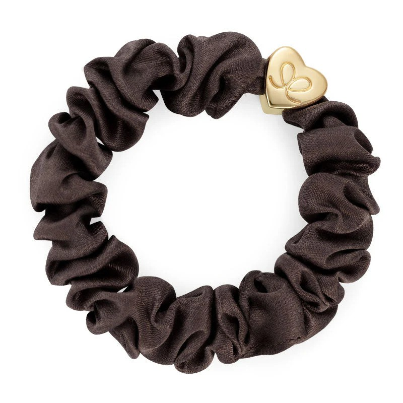 BY ELOISE - Silk Scrunchie - Gold Heart - select from 2 colours