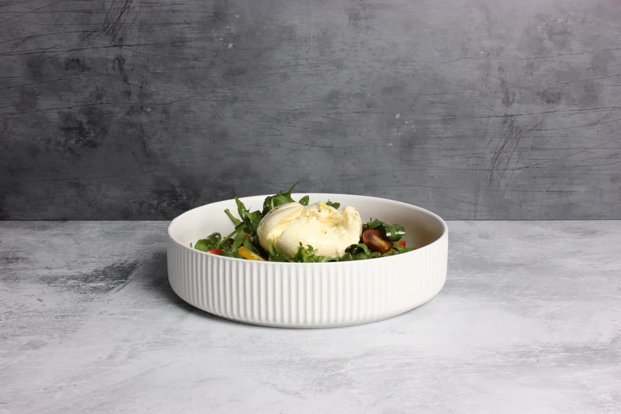 GABEL AND TELLER - Matte White Salad Bowl - Size: 26cm