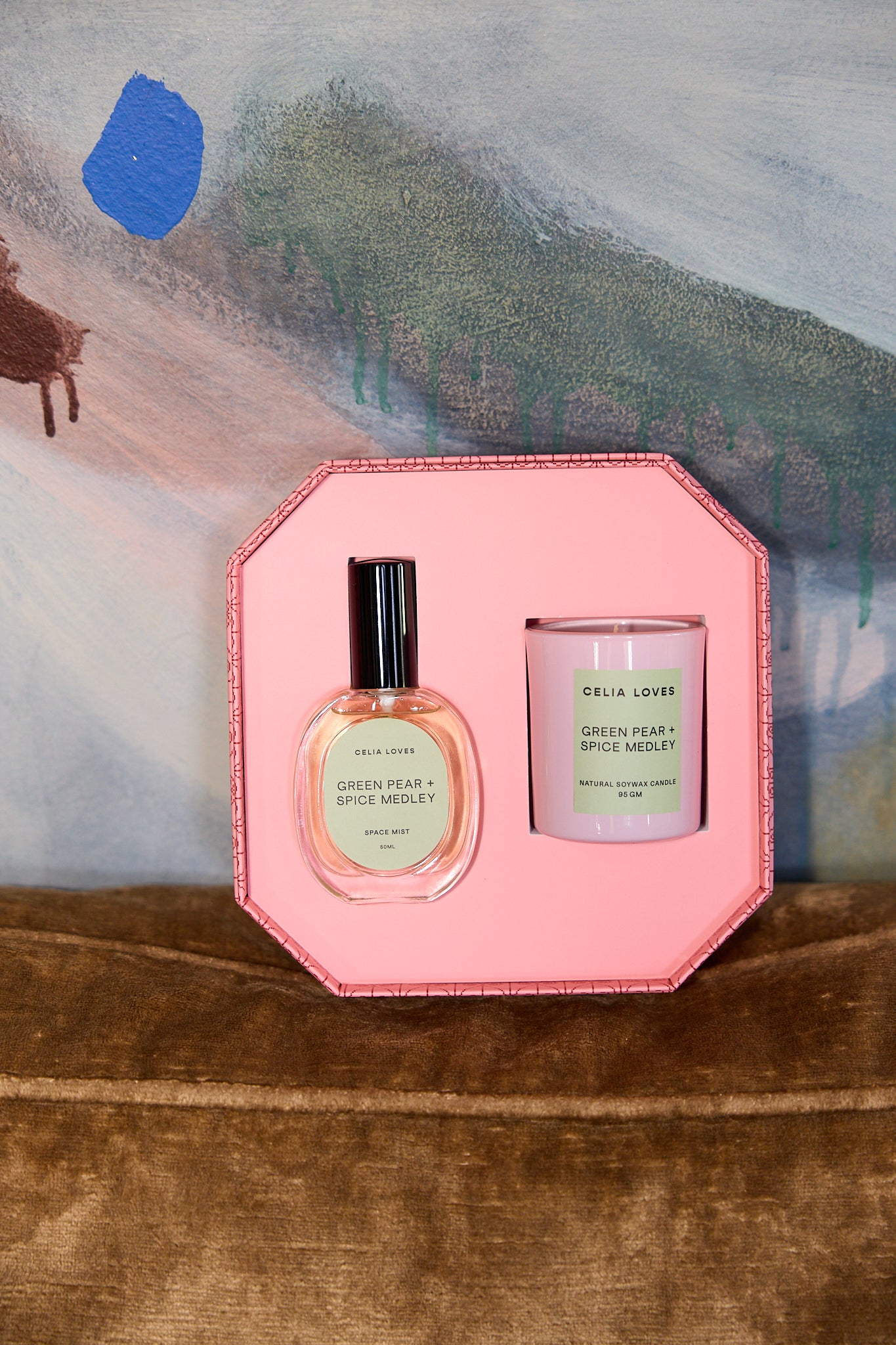 CELIA LOVES - Candle & Room Spray Duo Set - Green Pear & Spice Medley