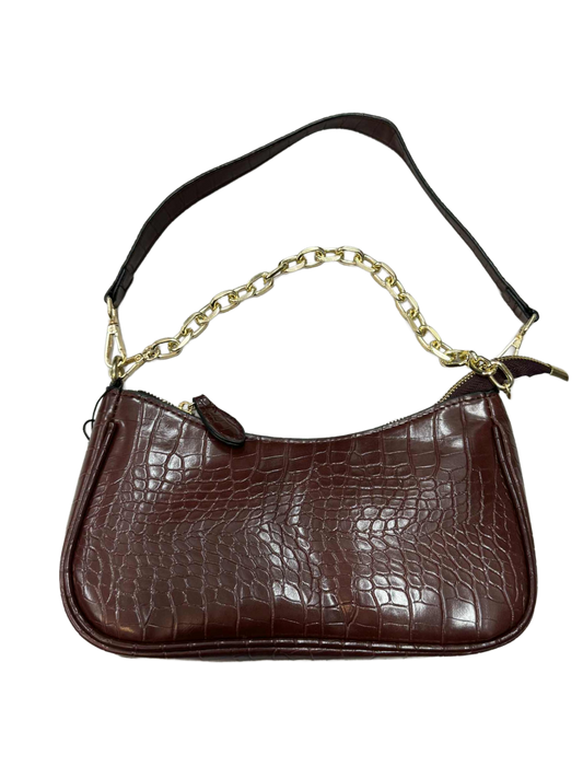 Tripp - Textured Shoulder Bag - Cherry Chocolate