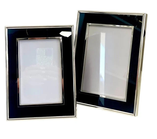 FRAME - Black & Silver Plated Frame 4 x 6