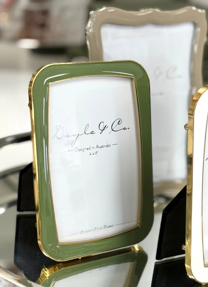 DOYLE & CO - FRAME - Pistachio/Gold Enamel Frame 5x7