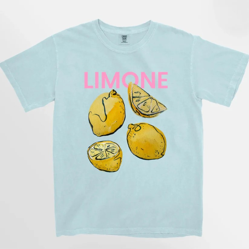 MAKU THE LABEL - Limone - Full Length T-Shirt - Baby Blue