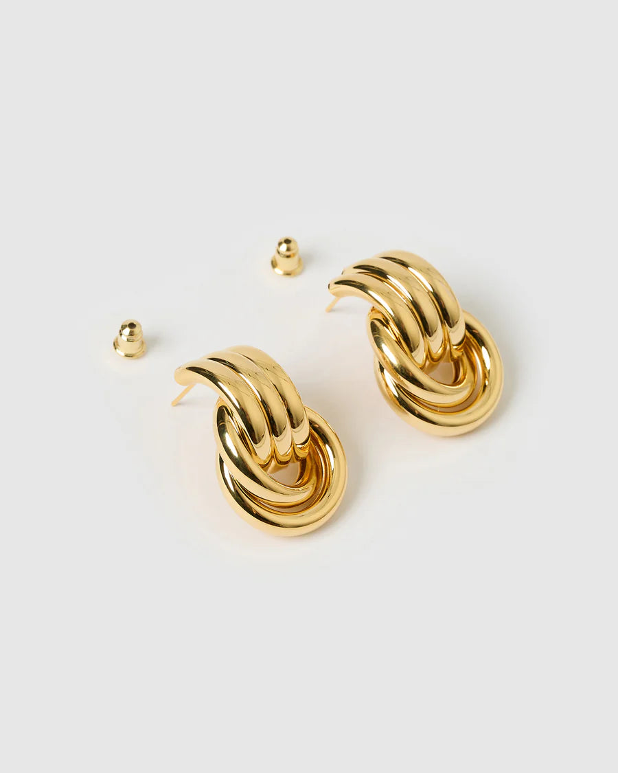 IZOA - EARRINGS - Fusion Stud Earrings - Gold