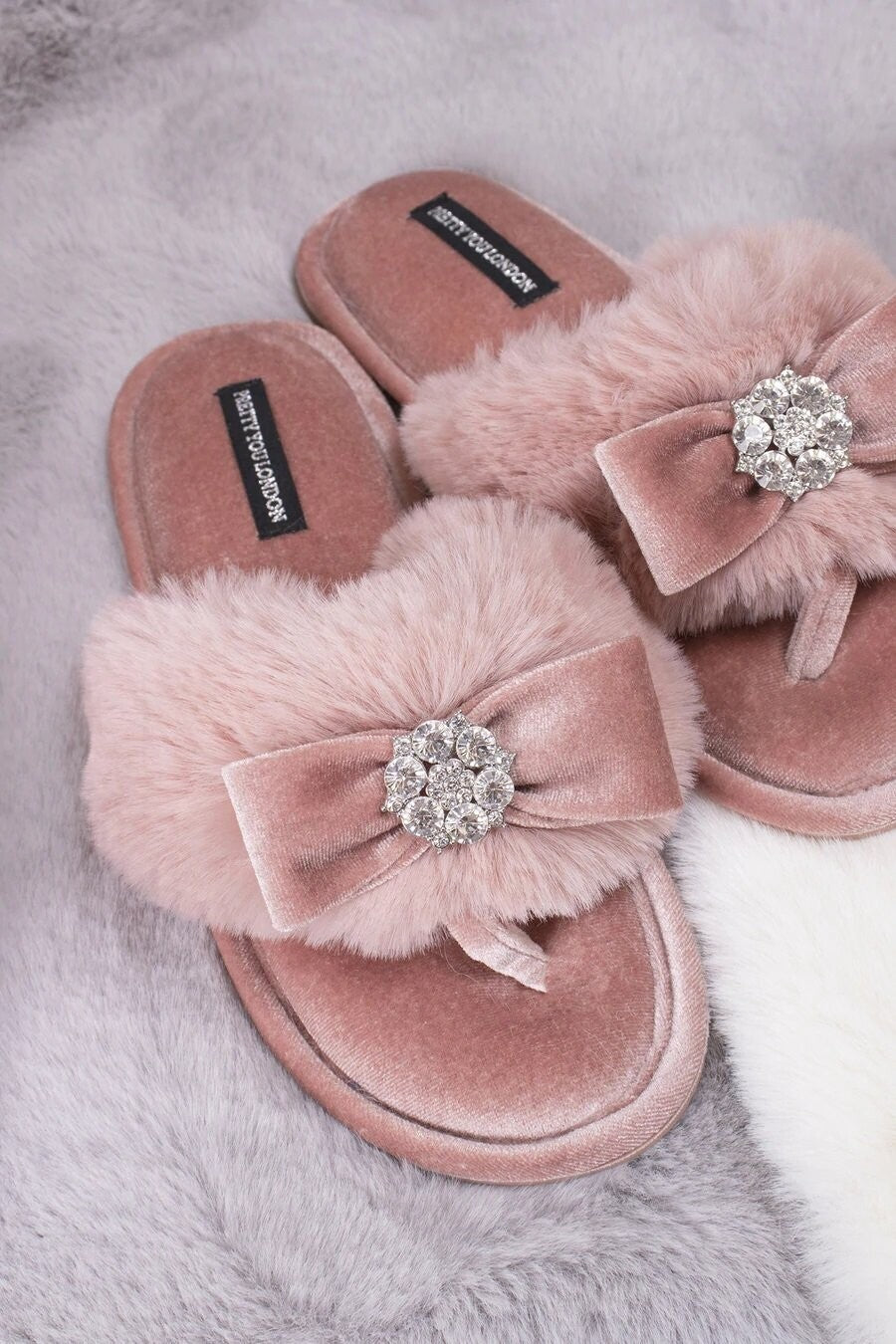 PRETTY YOU LONDON - Amelie Slippers - Pink