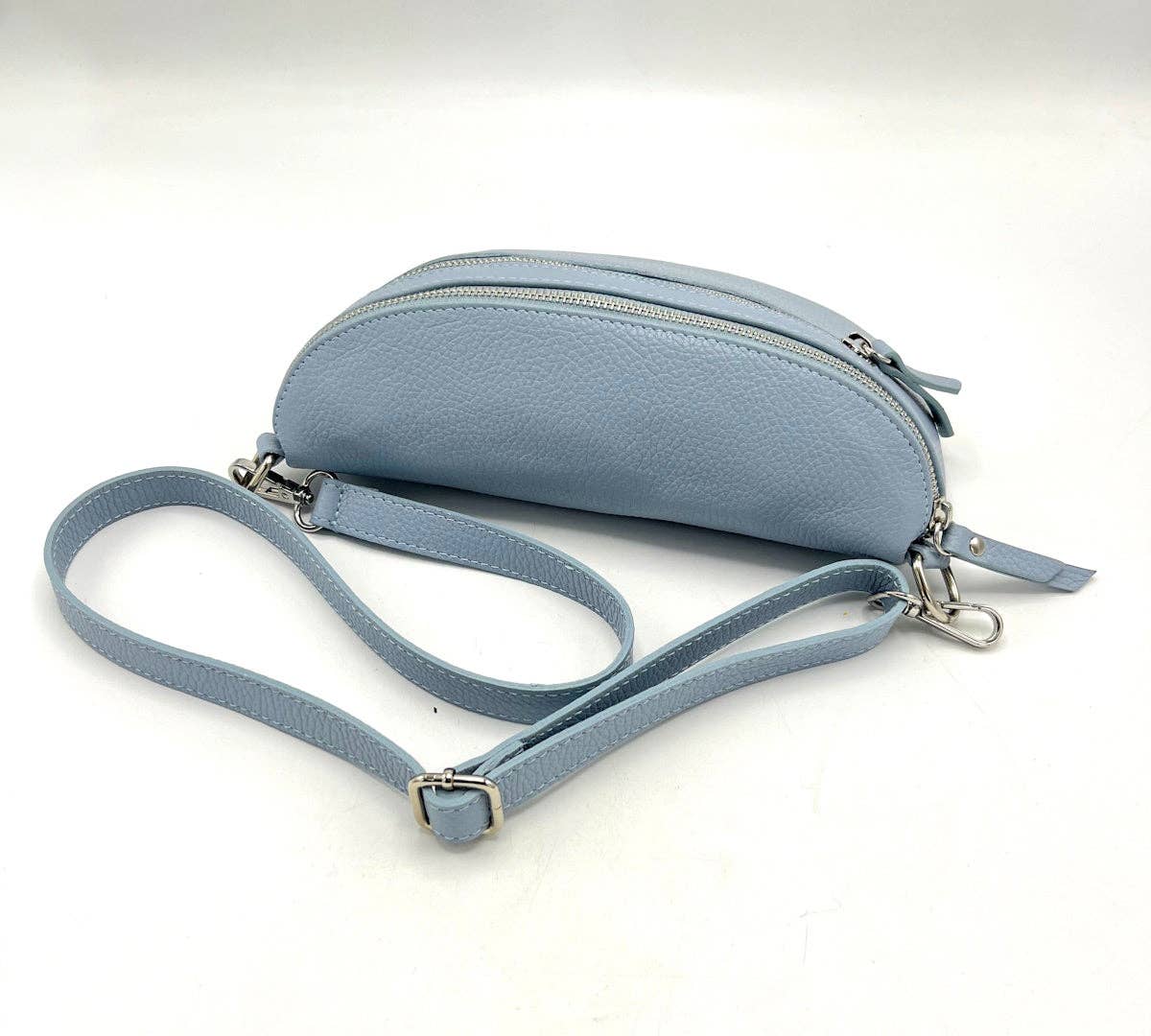 SUIE VALENTINI - Fanny Pack - Light Blue (Genuine Leather)