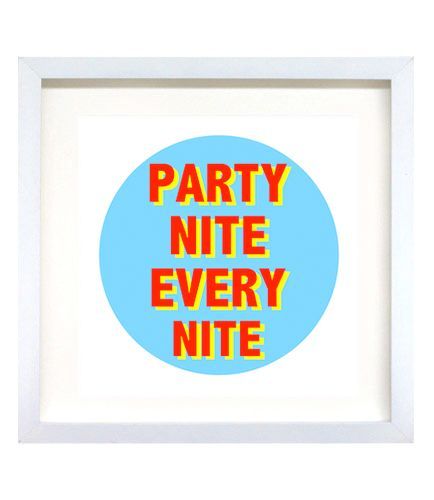 ART SLICE - Party Nite Every Nite (framed print)