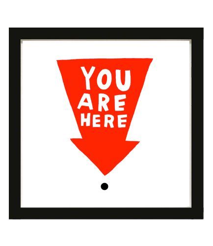 ART SLICE - You Are Here (framed print)