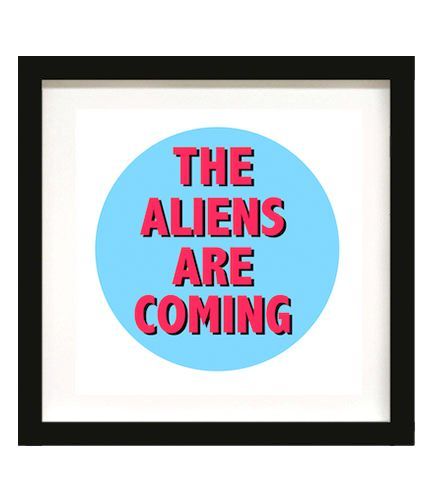 ART SLICE - The Aliens Are Coming (framed print)