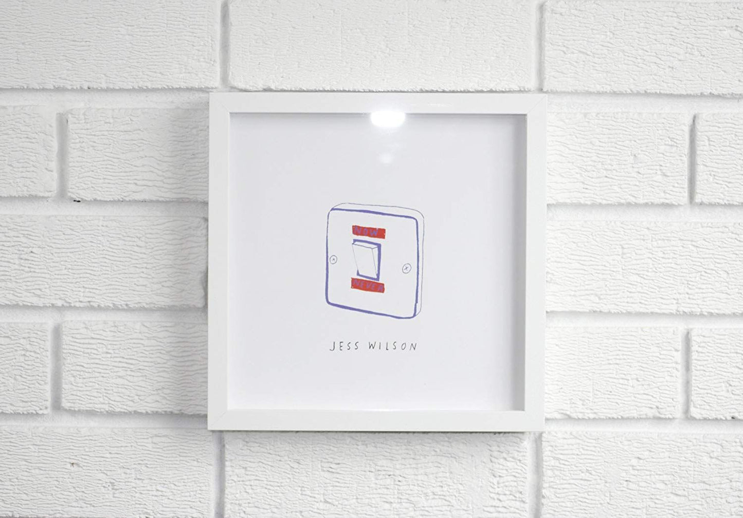 ART SLICE - Now/Never Button (framed print)
