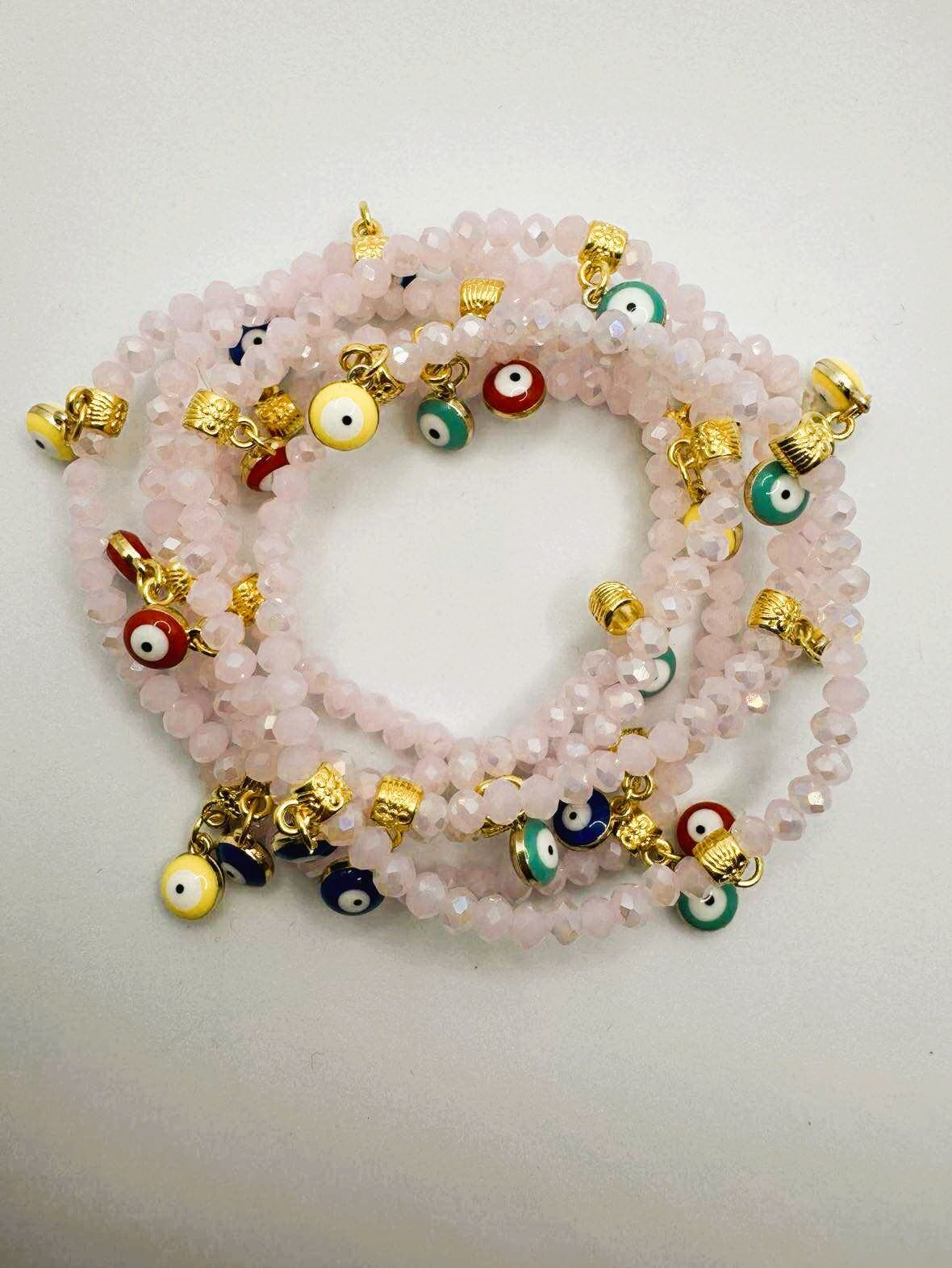 BRACELET - Mati Eye - Rose Water Opal