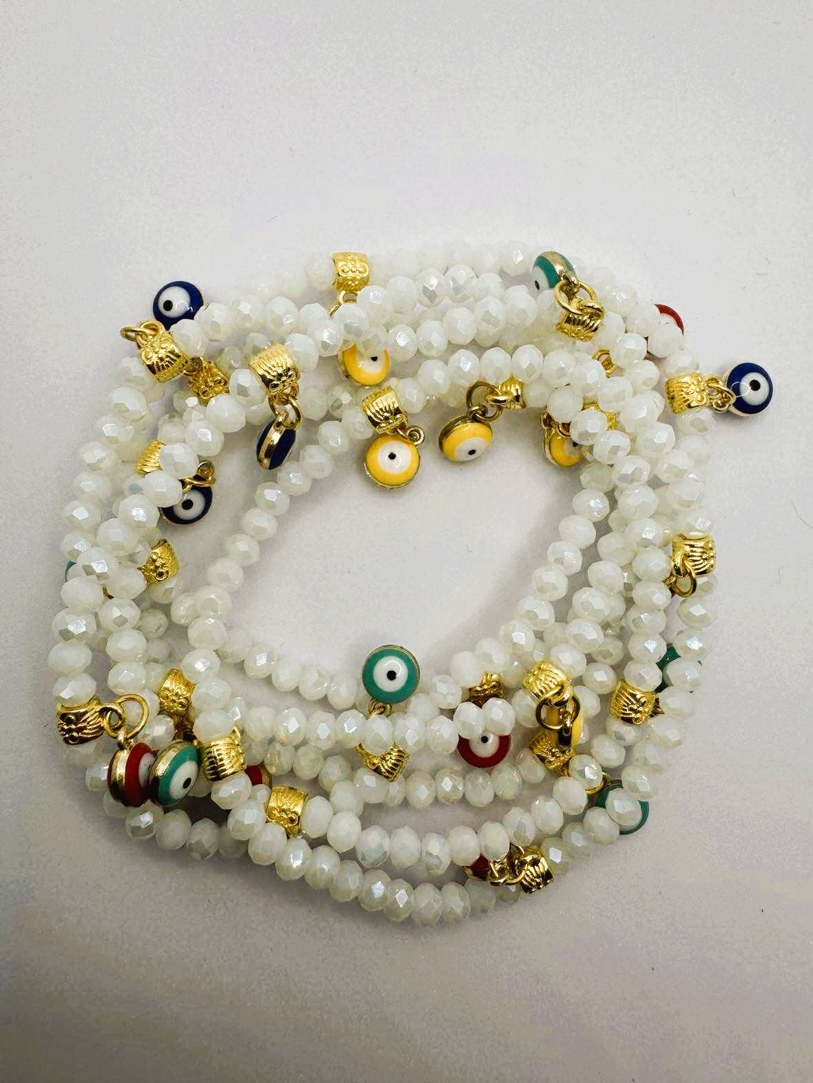 BRACELET - Mati Eye - White Opal