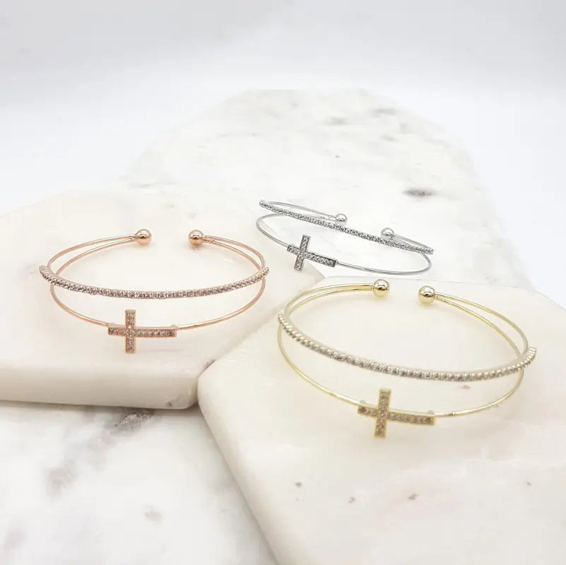 CHRYSALINI - BRACELET - Cross Bangle