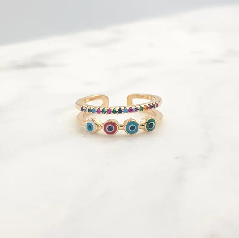CHRYSALINI - RING - Mati Multi Eye & Multi Crystal