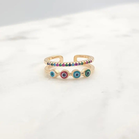 CHRYSALINI - RING - Mati Multi Eye & Multi Crystal