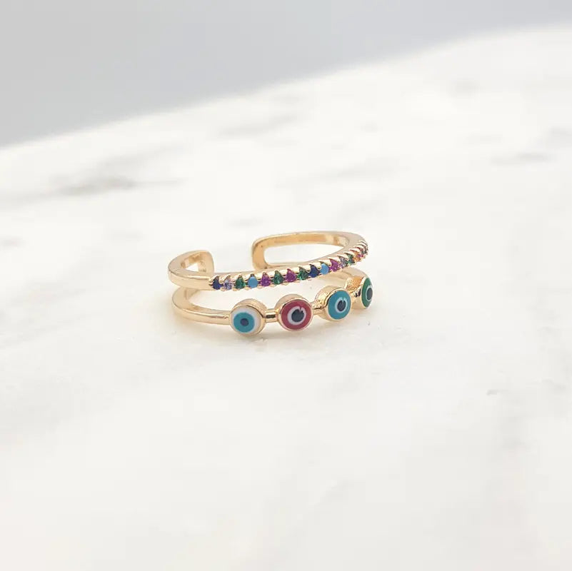 CHRYSALINI - RING - Mati Multi Eye & Multi Crystal